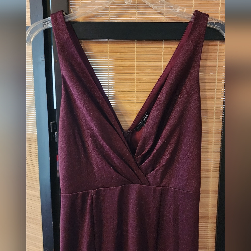 Elegant Burgundy Dress
